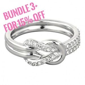 SWAROVSKI Voile Ring, White Rhodium, Size 7